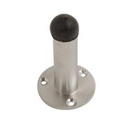 Dzina 63mm (2.1/2 inch) Projecting Wall Mounted Pillar Door Stop - Chrome Finish -Pack 1