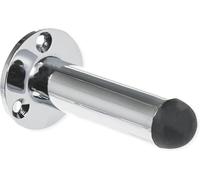 Dzina 63mm (2.1/2 inch) Projecting Wall Mounted Pillar Door Stop - Chrome Finish -Pack 10
