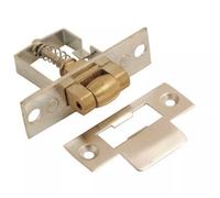 Dzina Adjustable Roller Bolt Heavy Duty Door Latch Catch Spring Loaded Satin Chrome Ball Latch