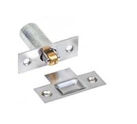 Dzina Adjustable Roller Catch 38mm Satin Chrome Forend (Brass Roller) Pack of 1