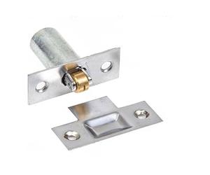 Dzina Adjustable Roller Catch 38mm Satin Chrome Forend (Brass Roller) Pack of 1