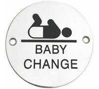 Dzina Baby Change Door Sign 75mm Screen Printed Pss Pack Of 1