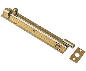 Dzina Barrel Bolt Necked 100mm x 38mm (4 x 1. 1/2 Inch) Brass Pack of 4