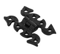 Dzina Butterfly Snake Cupboard Cabinet Door Hinge 68mm X 50mm - Black Antique Hinge For Cabinets, Doors, And Furniture