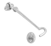 Dzina Cabin Hook Silent Pattern 150mm (6 Inch) Satin Chrome, Pack of 1