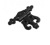 Dzina Cabinet Hinge Unequal 110mm X 89mm Antique Black, 1 Pair