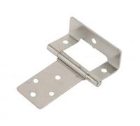 Dzina Cranked Flush Hinge 50mm x 16mm (2 Inch) BZP (1 Pair)