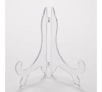 Dzina Decorative Plate Stands To Fit Plates Clear/Frosted Plastic Easel Stand (Clear/Opaque 100mm - 200mm)