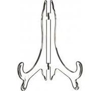 Dzina Decorative Plate Stands To Fit Plates Clear/Frosted Plastic Easel Stand (Clear/Opaque 75mm - 150mm)