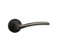 Dzina Design Ios Lever On Rose Door Handle In Gunmetal For Internal Doors