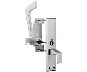Dzina Disabled Toilet Handle Facility Indicator Bolt Set for Sliding or Hinged Door Lock - Satin Anodised Aluminium Finish