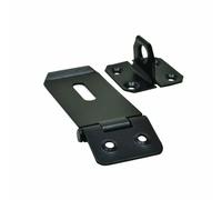 Dzina Hasp and Staple 75mm X 38mm (3 x 1.1/2 Inch) Black, Pack of 1