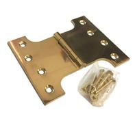 Dzina Heavy Duty Parliament Hinge - Brass Door Hinges For Wooden Doors, Internal Gates & Cabinets (4X2X4 In) - Pack Of 1 Pair