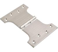 Dzina Heavy Duty Parliament Hinge- Silver Satin Chrome Gate Hinges, Garage Door Hinges For Wooden And Internal Doors (6X4X4 In)