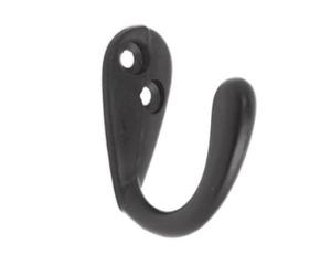 Dzina Matt Black Single Robe Coat Clothes Bath Hook (Pack of 4)