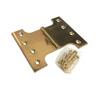 Dzina Parliament Hinge 150mm x 100mm x 100mm x (6 x 4 x 4 Inch) Brass, Pack Qty 1 Pair
