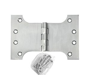 Dzina Parliament Hinge 150mm x 100mm x 100mm x (6 x 4 x 4 Inch) Satin Chrome, Pack Qty 1 Pair