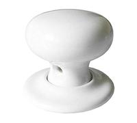 Dzina Porcelain Door Knob | Ceramic Mortice Knobs for Sheds & Garages | White 60mm Set of 4