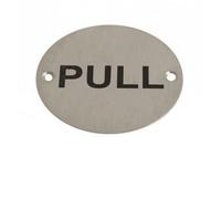Dzina Pull Door Sign 75mm Screen Printed Sss Pack Of 1