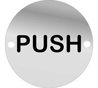 Dzina Push Door Sign 75mm Screen Printed SAA Pack of 5