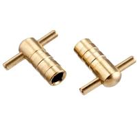 Dzina Radiator Key Bar Head Polished Brass Pack Qty 2 for Optimal Radiator Performance.