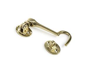 Dzina Silent Cabin Hook & Eye Brass Gate Hook and Eye 75mm