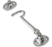 Dzina Silent Cabin Hook & Eye Satin Chrome Gate Hook And Eye 200mm