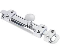 Dzina Sliding Surface Door Tower Bolt 95mm x 25mm (4 x 1 Inch) Polished Chrome Pack of 1