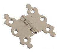 Dzina Steel Fancy Butterfly Hinge 40mm - Chrome Plated Antique Decorative Cabinet Hinge With Matching Screws (1 Pair)