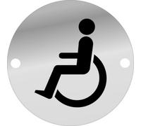 Dzina Toilet Door Sign 75mm Screen Printed Saa Disabled Pack Of 1