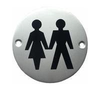 Dzina Toilet Door Sign 75mm Screen Printed SAA Unisex Pack of 1
