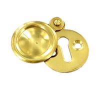 Dzina Victorian Round Keyhole Escutcheon Covered 32mm Brass