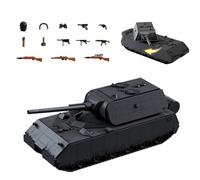 DzirePada 1:38 Scale Panzer VIII Maus Building Blocks Set, 2416PCS WW2 Army Heavy Tank Model Toys, War Vehicle Building Bricks Kit, Ideas Gifts for Adults Military Boys Enthusiasts & Collectors