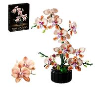 DzirePada Orchid Flower Building Blocks Kit, 886PCS Botanical Collection Model for Home Decor, Artificial Floral Bricks Set, Great Gifts for Birthday and Anniversary for Him and Her