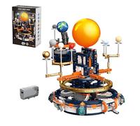 DzirePada Solar System Star Trails Building Blocks Set, Rotatable Space Exploration Model Toys, STEM Planets Sun Science Experiments Building Bricks Kit, Ideas Gifts for Kids Adults(CK009