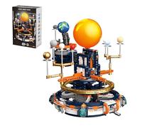 DzirePada Solar System Star Trails Building Blocks Set, Rotatable Space Exploration Model Toys, STEM Planets Sun Science Experiments Building Bricks Kit, Ideas Gifts for Kids Adults(CK008