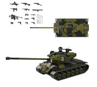 DzirePada T26E4 Super Pershing Pilot Building Blocks Set, 1322PCS WW2 Army Tank Toys Building Bricks Kit, STEM War Vehicle Models, Great Military Toy Gifts for Boys, Kids Adults Decor