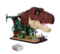 DzirePada Tyranrosaurus Rex Head Building Blocks Set, 1258+PCS Cool Dinosaur World Model Toys, STEM Animal Building Bricks Kit, Ideas Gifts for Kids Adults