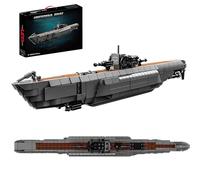 DzirePada World War II German U-Boats Building Blocks Set, 738PCS WW2 Ship Model Toys, Military Battleship Weapons Building Bricks Kit, Ideas Gifts for Kids Adults