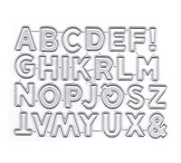 DzIxY 26 Uppercase Letters Metal Cutting Dies for Card Making Embossing Paper Die Cuts Sets Album Scrapbooking Templates Stencils Storage Pockets
