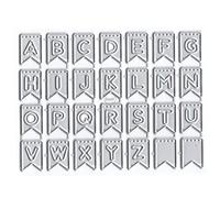 DzIxY 26 Uppercase Letters Metal Cutting Dies for Card Making Kit Embossing Paper Die Cuts Scrapbook Machine Stencils Storage Pockets Supplies
