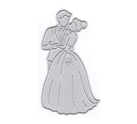 DzIxY Beautiful People Groom Bride Metal Cutting Dies for Card Making Kit Embossing Paper Die Cuts Sets Scrapbooking Machine Stencils Storage Pockets Supplies