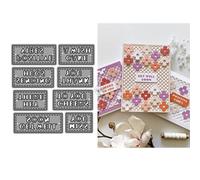 DzIxY Blessing Words Cheers to You Metal Cutting Dies for Card Making Kit Embossing Paper Die Cuts Set Scrapbook Stencils Supplies Machine Templates