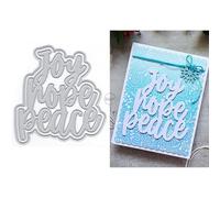 DzIxY Christmas Joy Hope Peace Metal Cutting Dies for Card Making Kit Embossing Paper Die Cuts Scrapbook Machine Stencils Storage Pockets Supplies
