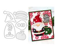 DzIxY Christmas Patchwork Santa Claus Metal Cutting Dies for Card Making Kit Embossing Paper Die Cuts Set Scrapbook Stencils Supplies Machine Templates