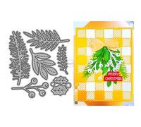 DzIxY Christmas Various Leaves Metal Cutting Dies for Card Making Kit Embossing Paper Die Cuts Set Scrapbook Stencils Supplies Machine Templates