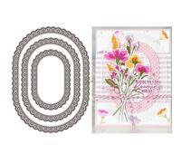 DzIxY Circular Hole Elliptical Background Metal Cutting Dies for Card Making Kit Embossing Paper Die Cuts Set Scrapbook Stencils Supplies Machine Templates