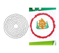 DzIxY Circular Irregular Border Background Board Metal Cutting Dies for Card Making Kit Embossing Paper Die Cuts Set Scrapbook Stencils Supplies Machine Templates