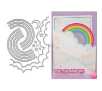 DzIxY Cloud Border Rainbow Stars Metal Cutting Dies for Card Making Kit Embossing Paper Die Cuts Set Scrapbook Stencils Supplies Machine Templates