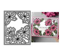 DzIxY Daisy Flowers Background Board Metal Cutting Dies for Card Making Kit Embossing Paper Die Cuts Set Scrapbook Stencils Supplies Machine Templates